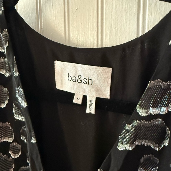 Ba&sh Gemma Maxi Dress Black with Silver metallic Medium - Picture 3 of 10